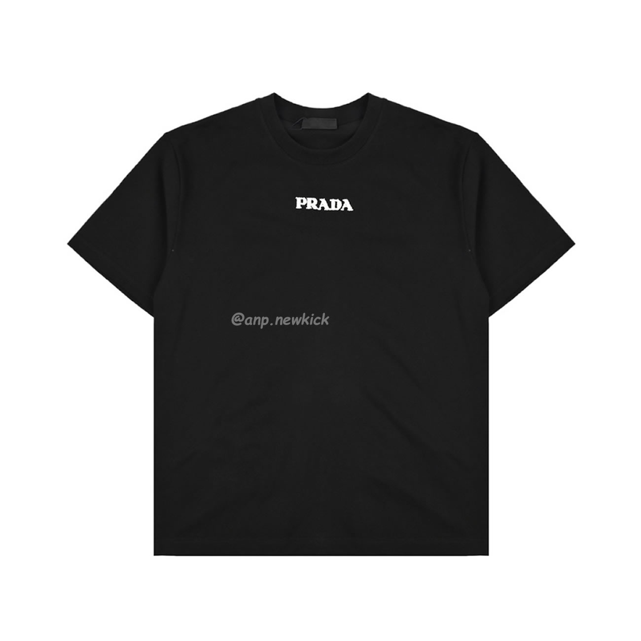 Prada 24ss 3d Toothbrush Embroidered Short Sleeves T Shirt (7) - newkick.cc